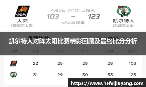 凯尔特人对阵太阳比赛精彩回顾及最终比分分析